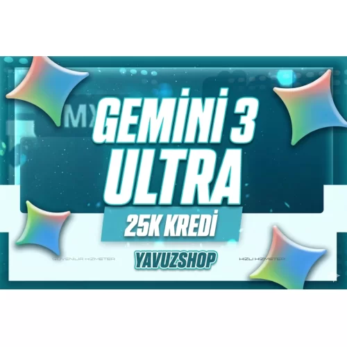  KİŞİSEL Gemini AI ULTRA 25K Kredi 1 GÜN GARANTİ